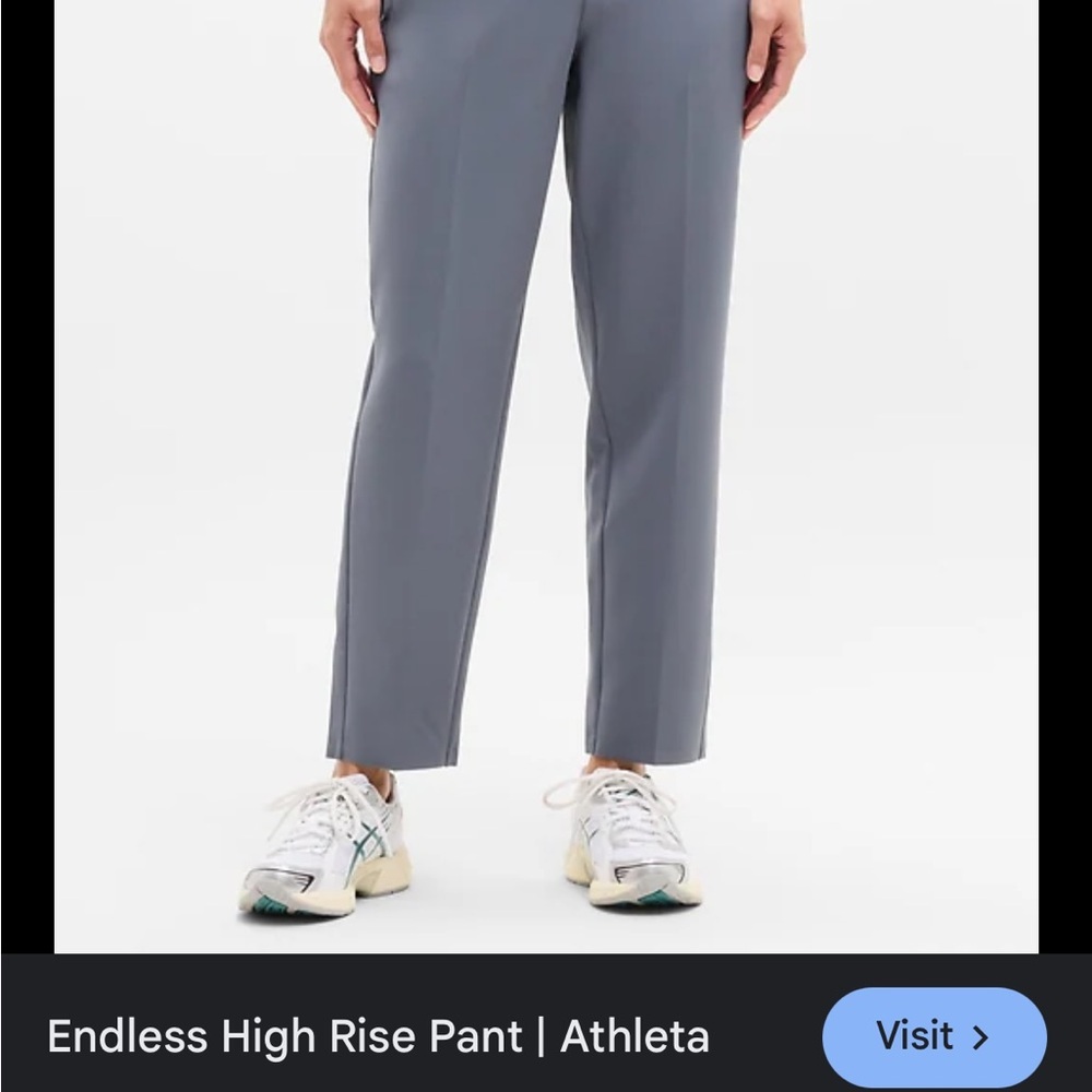 Athleta Women's Slate Gray Straight Leg Pants - Picture 2 of 4